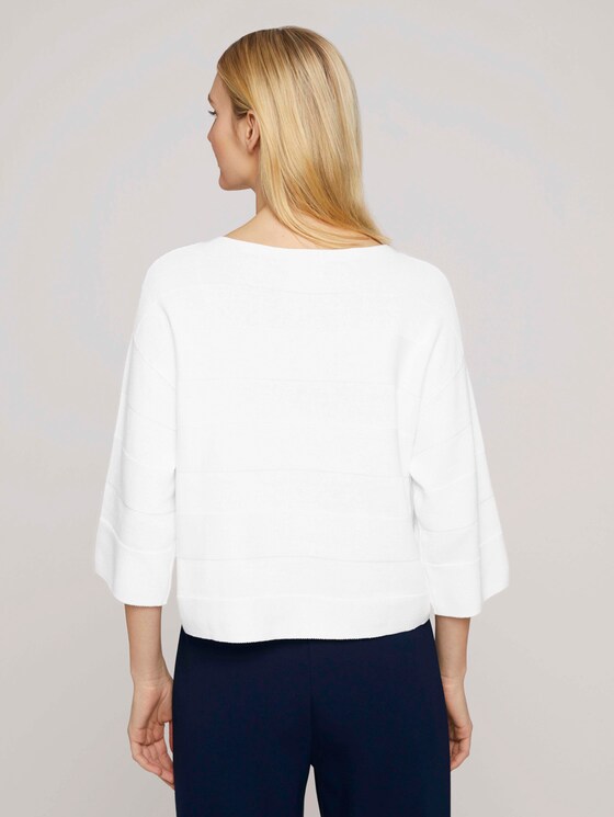 Pullover mit Bio-Baumwolle - Frauen - Whisper White Pullover mit Bio-Baumwolle - Frauen - Whisper White - 2 - TOM TAILOR