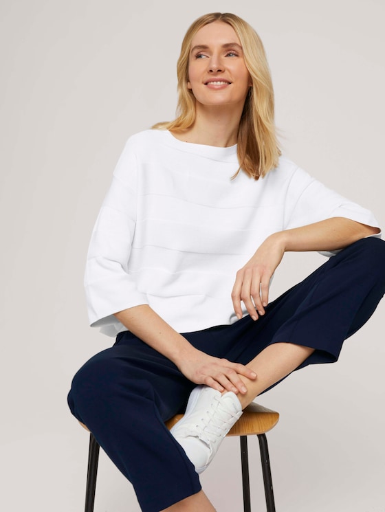 Pullover mit Bio-Baumwolle - Frauen - Whisper White Pullover mit Bio-Baumwolle - Frauen - Whisper White - 5 - TOM TAILOR