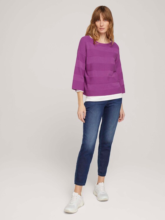 Pullover mit Bio-Baumwolle - Frauen - plum blossom lilac Pullover mit Bio-Baumwolle - Frauen - plum blossom lilac - 3 - TOM TAILOR