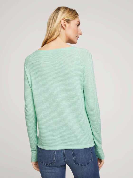 Feiner Strickpullover mit Linienstruktur - Frauen - minty green Feiner Strickpullover mit Linienstruktur - Frauen - minty green - 2 - TOM TAILOR