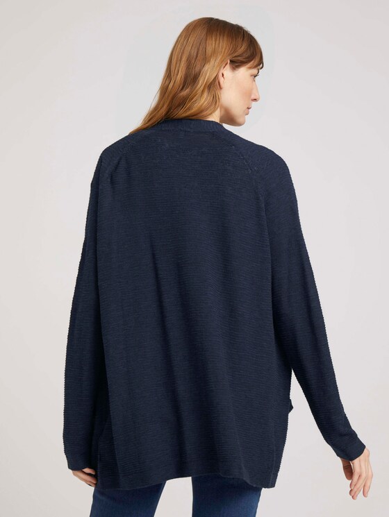 Feiner Cardigan mit Linienstruktur - Frauen - Sky Captain Blue Feiner Cardigan mit Linienstruktur - Frauen - Sky Captain Blue - 2 - TOM TAILOR