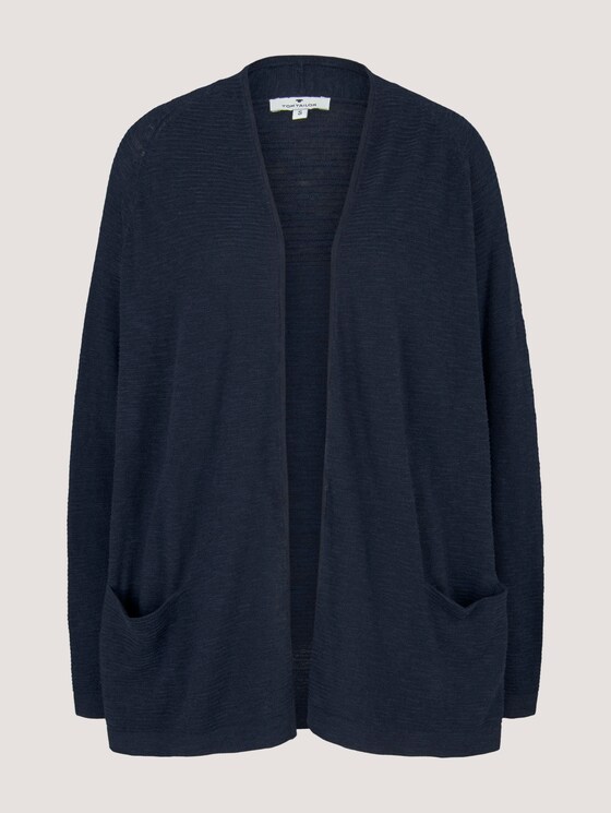 Feiner Cardigan mit Linienstruktur - Frauen - Sky Captain Blue Feiner Cardigan mit Linienstruktur - Frauen - Sky Captain Blue - 7 - TOM TAILOR