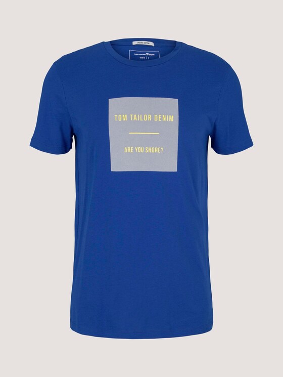 T-Shirt mit Bio-Baumwolle - Männer - Shiny Royal T-Shirt mit Bio-Baumwolle - Männer - Shiny Royal - 7 - TOM TAILOR Denim