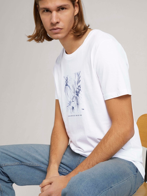 T-Shirt mit Bio-Baumwolle - Männer - White T-Shirt mit Bio-Baumwolle - Männer - White - 5 - TOM TAILOR Denim