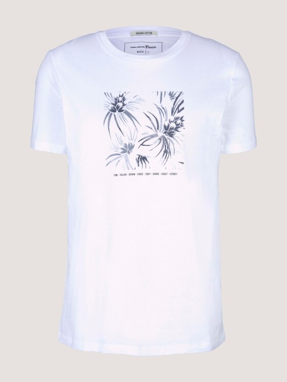 T-Shirt mit Bio-Baumwolle - Männer - White T-Shirt mit Bio-Baumwolle - Männer - White - 7 - TOM TAILOR Denim