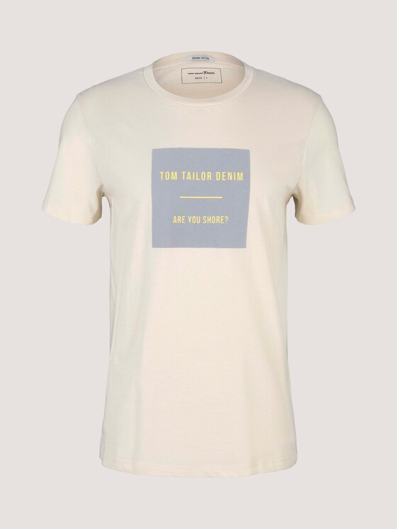 T-Shirt mit Bio-Baumwolle - Männer - light almond T-Shirt mit Bio-Baumwolle - Männer - light almond - 7 - TOM TAILOR Denim