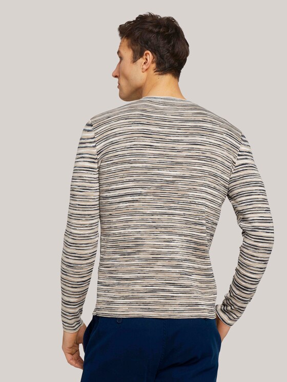 Sweatshirt in Melange-Optik - Männer - blue aqua white mouline Sweatshirt in Melange-Optik - Männer - blue aqua white mouline - 2 - TOM TAILOR