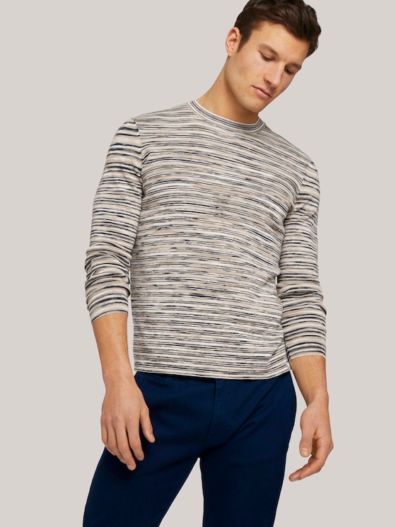 Sweatshirt in Melange-Optik - Männer - blue aqua white mouline Sweatshirt in Melange-Optik - Männer - blue aqua white mouline - 5 - TOM TAILOR