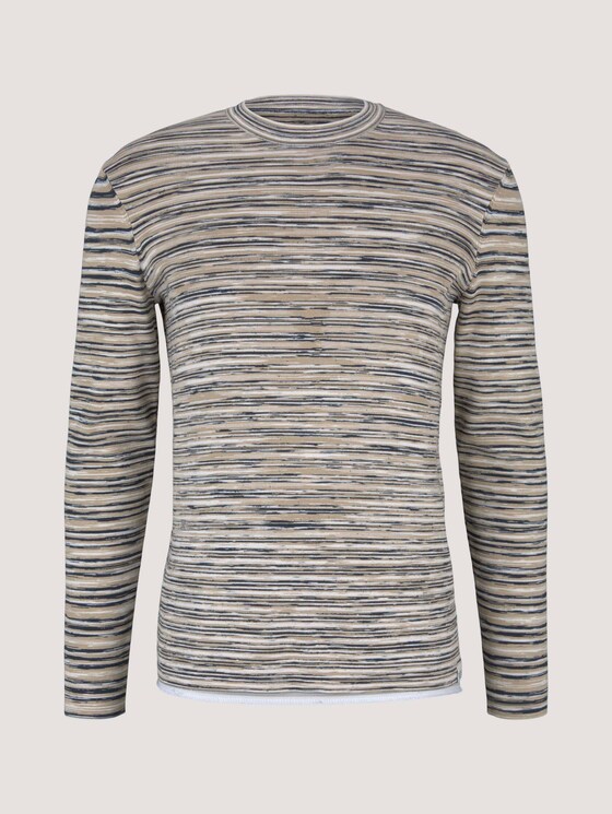 Sweatshirt in Melange-Optik - Männer - blue aqua white mouline Sweatshirt in Melange-Optik - Männer - blue aqua white mouline - 7 - TOM TAILOR