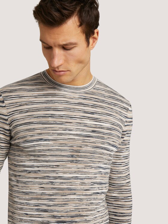 Sweatshirt in Melange-Optik - Männer - blue aqua white mouline Sweatshirt in Melange-Optik - Männer - blue aqua white mouline - 9 - TOM TAILOR