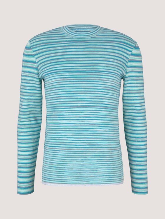 Sweatshirt in Melange-Optik - Männer - aqua yellow white mouline Sweatshirt in Melange-Optik - Männer - aqua yellow white mouline - 7 - TOM TAILOR