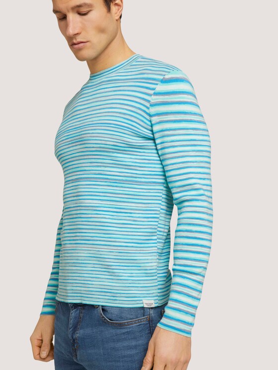 Sweatshirt in Melange-Optik - Männer - aqua yellow white mouline Sweatshirt in Melange-Optik - Männer - aqua yellow white mouline - 9 - TOM TAILOR