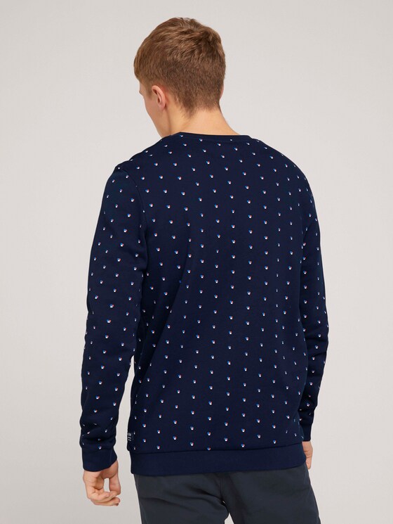 gemustertes Sweatshirt - Männer - navy colored squares print gemustertes Sweatshirt - Männer - navy colored squares print - 2 - TOM TAILOR Denim