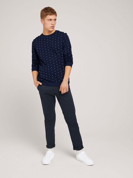 gemustertes Sweatshirt - Männer - navy colored squares print gemustertes Sweatshirt - Männer - navy colored squares print - 3 - TOM TAILOR Denim
