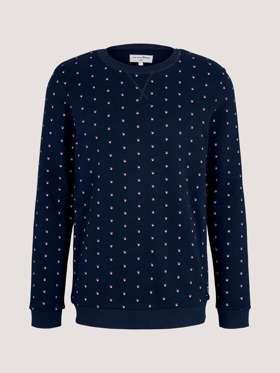gemustertes Sweatshirt - Männer - navy colored squares print gemustertes Sweatshirt - Männer - navy colored squares print - 7 - TOM TAILOR Denim