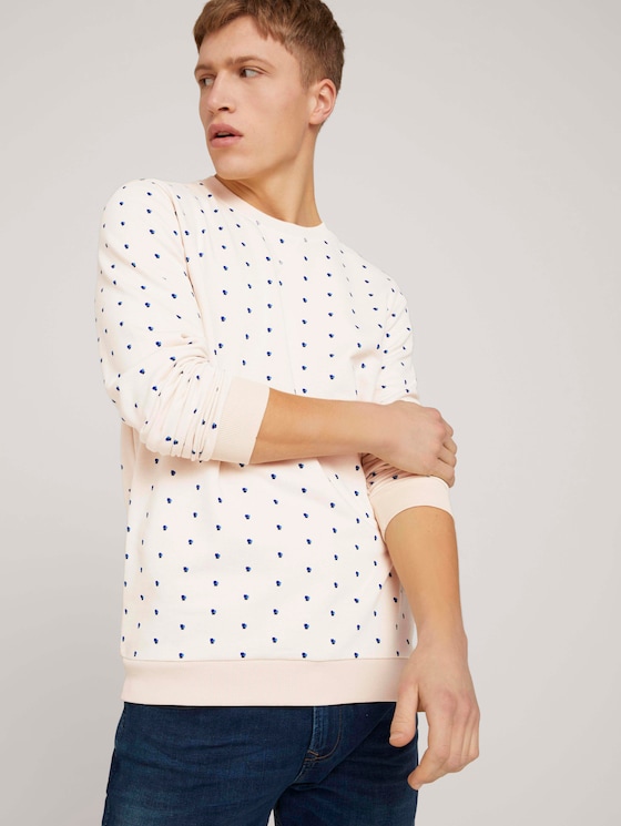 gemustertes Sweatshirt - Männer - almond colored squares print gemustertes Sweatshirt - Männer - almond colored squares print - 5 - TOM TAILOR Denim