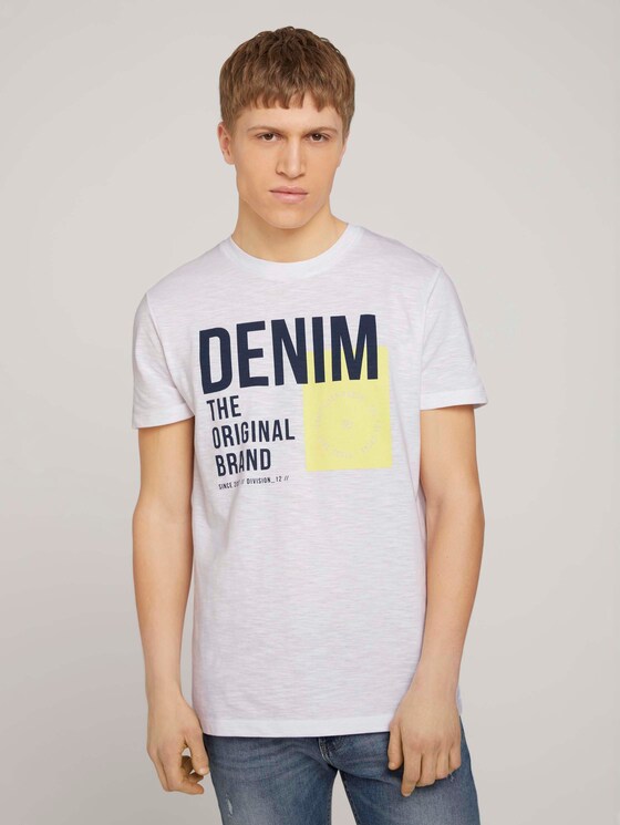T-Shirt mit Print - Männer - White T-Shirt mit Print - Männer - White - 1 - TOM TAILOR Denim