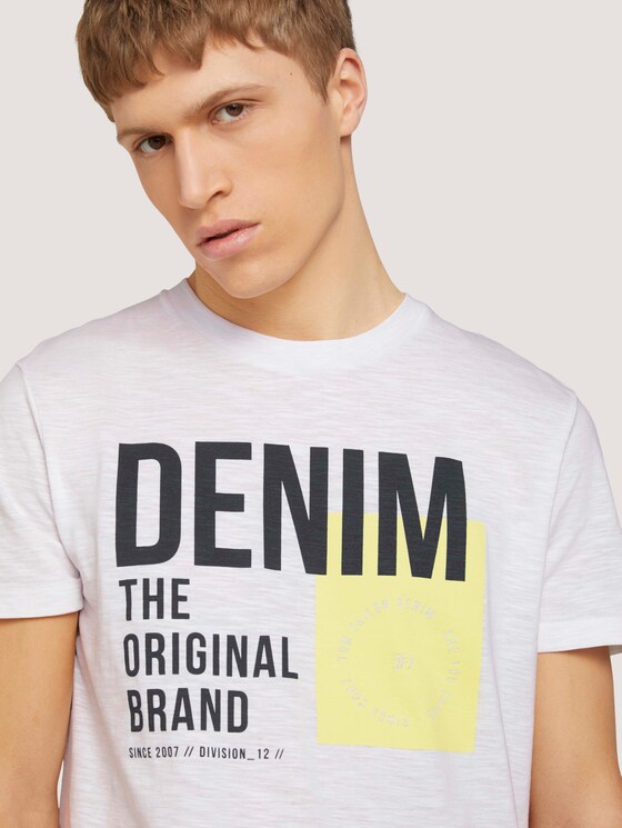 T-Shirt mit Print - Männer - White T-Shirt mit Print - Männer - White - 9 - TOM TAILOR Denim