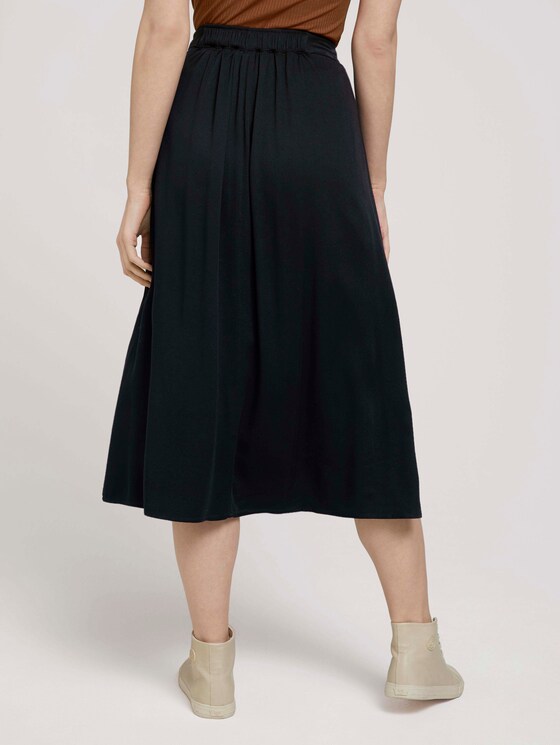 Midirock mit LENZING™ ECOVERO™ - Frauen - deep black Midirock mit LENZING™ ECOVERO™ - Frauen - deep black - 2 - TOM TAILOR Denim