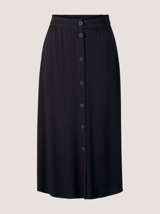 Midirock mit LENZING™ ECOVERO™ - Frauen - deep black Midirock mit LENZING™ ECOVERO™ - Frauen - deep black - 7 - TOM TAILOR Denim