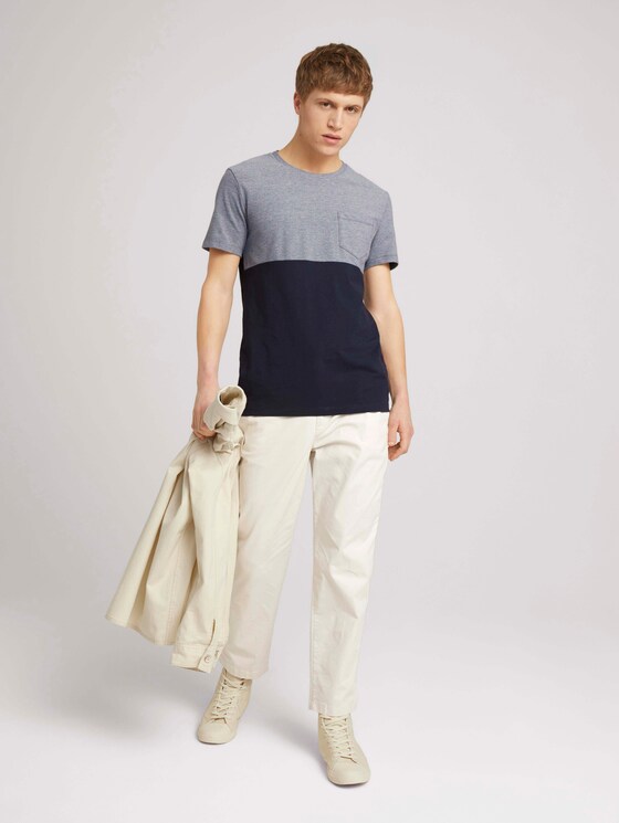 T-Shirt in Color-Blocking - Männer - Sky Captain Blue T-Shirt in Color-Blocking - Männer - Sky Captain Blue - 3 - TOM TAILOR Denim