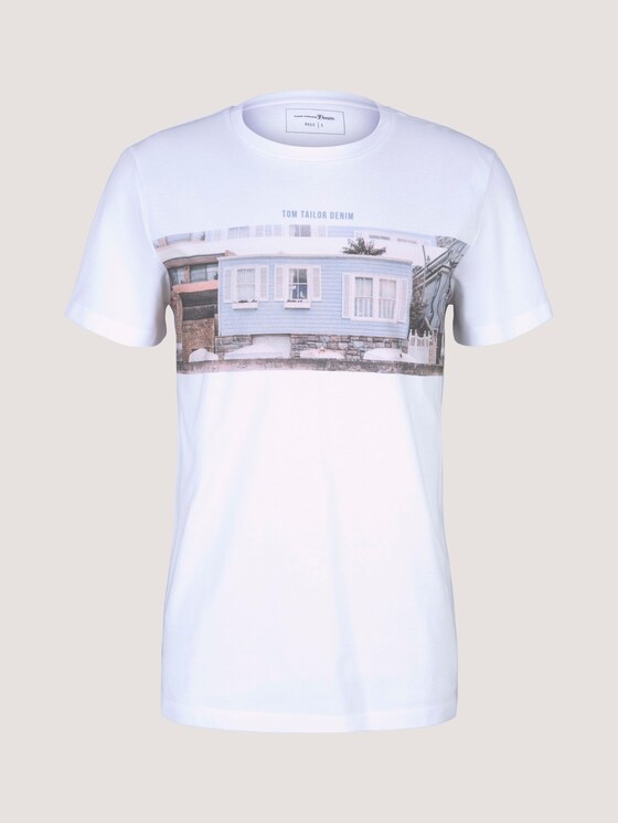 T-Shirt mit Fotoprint - Männer - White T-Shirt mit Fotoprint - Männer - White - 7 - TOM TAILOR Denim
