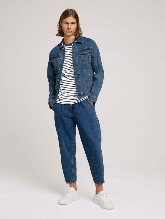 gestreiftes T-Shirt - Männer - navy white thin stripe gestreiftes T-Shirt - Männer - navy white thin stripe - 3 - TOM TAILOR Denim