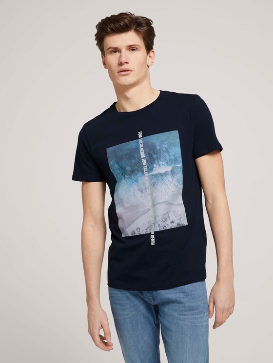 T-Shirt mit Bio-Baumwolle - Männer - Sky Captain Blue T-Shirt mit Bio-Baumwolle - Männer - Sky Captain Blue - 1 - TOM TAILOR Denim