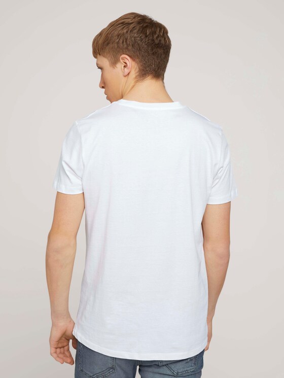 T-Shirt mit Bio-Baumwolle - Männer - White T-Shirt mit Bio-Baumwolle - Männer - White - 2 - TOM TAILOR Denim