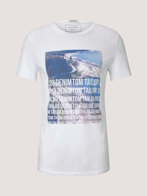 T-Shirt mit Bio-Baumwolle - Männer - White T-Shirt mit Bio-Baumwolle - Männer - White - 7 - TOM TAILOR Denim