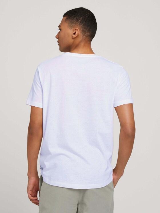 strukturiertes T-Shirt - Männer - White strukturiertes T-Shirt - Männer - White - 2 - TOM TAILOR Denim