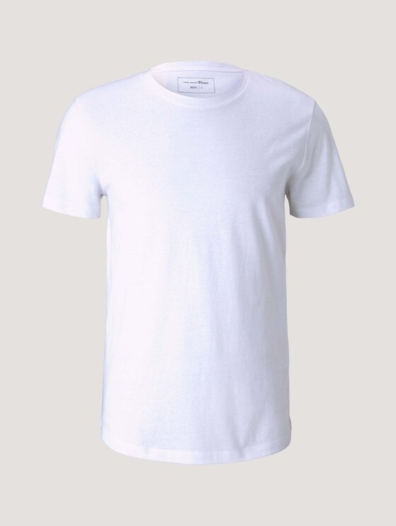 strukturiertes T-Shirt - Männer - White strukturiertes T-Shirt - Männer - White - 7 - TOM TAILOR Denim