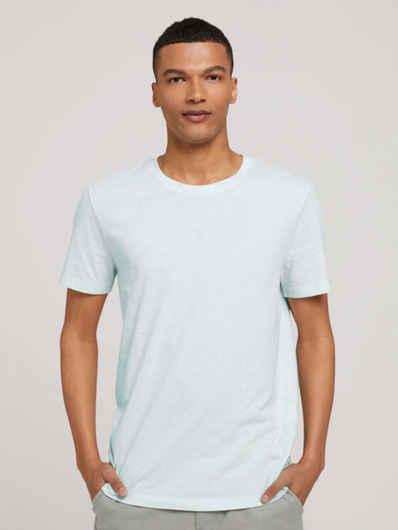 strukturiertes T-Shirt - Männer - mint white yd thin stripe strukturiertes T-Shirt - Männer - mint white yd thin stripe - 1 - TOM TAILOR Denim