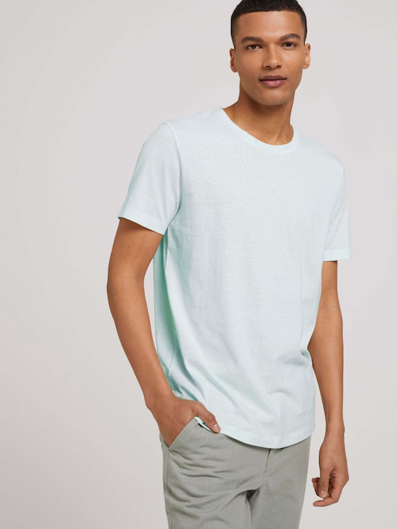 strukturiertes T-Shirt - Männer - mint white yd thin stripe strukturiertes T-Shirt - Männer - mint white yd thin stripe - 5 - TOM TAILOR Denim