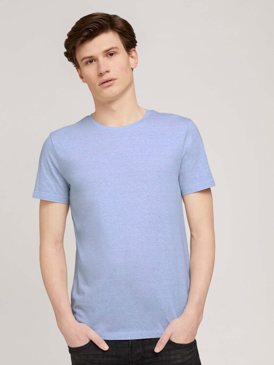 strukturiertes T-Shirt - Männer - blue white yd thin stripe strukturiertes T-Shirt - Männer - blue white yd thin stripe - 1 - TOM TAILOR Denim