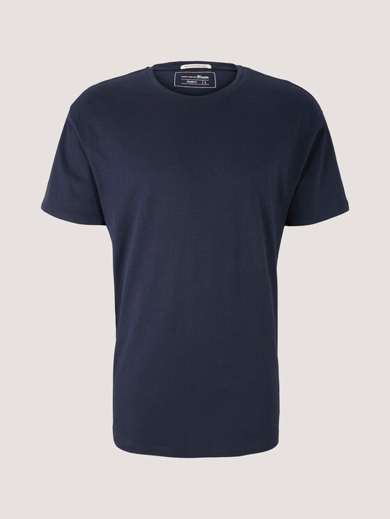 T-Shirt aus Leinenmix - Männer - Sky Captain Blue T-Shirt aus Leinenmix - Männer - Sky Captain Blue - 7 - TOM TAILOR Denim