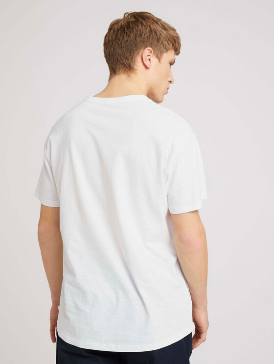 T-Shirt aus Leinenmix - Männer - White T-Shirt aus Leinenmix - Männer - White - 2 - TOM TAILOR Denim