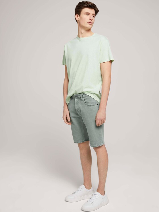 T-Shirt aus Leinenmix - Männer - smooth green T-Shirt aus Leinenmix - Männer - smooth green - 3 - TOM TAILOR Denim