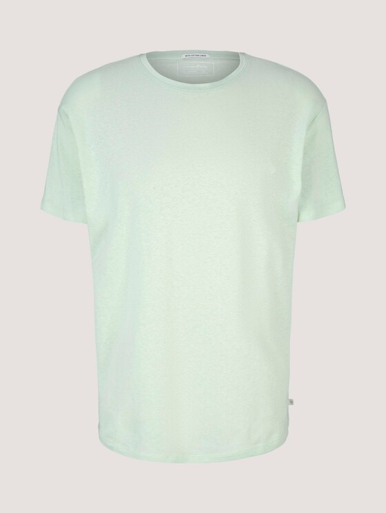 T-Shirt aus Leinenmix - Männer - smooth green T-Shirt aus Leinenmix - Männer - smooth green - 7 - TOM TAILOR Denim