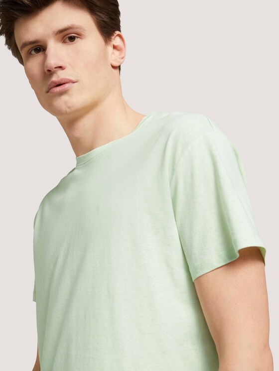 T-Shirt aus Leinenmix - Männer - smooth green T-Shirt aus Leinenmix - Männer - smooth green - 9 - TOM TAILOR Denim