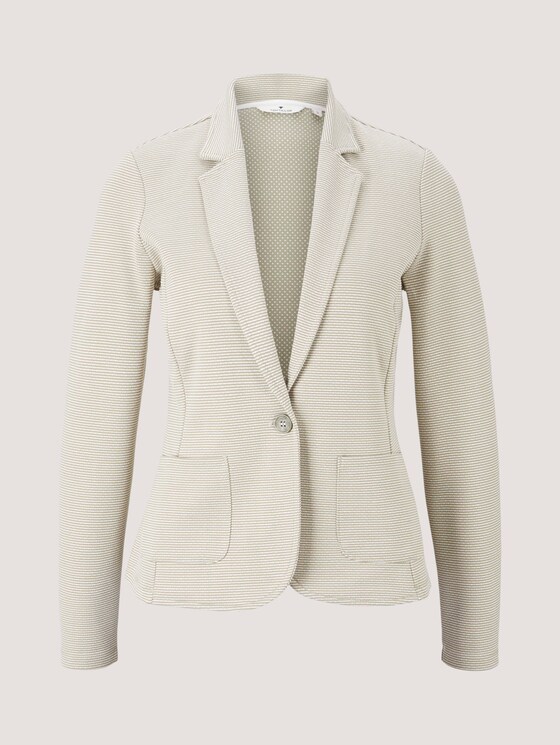 Weicher Blazer mit Streifen - Frauen - grass offwhite thin stripe Weicher Blazer mit Streifen - Frauen - grass offwhite thin stripe - 7 - TOM TAILOR