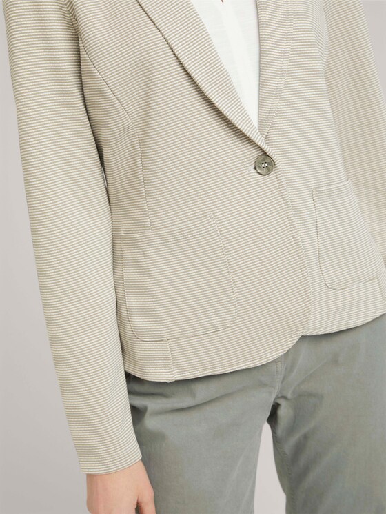 Weicher Blazer mit Streifen - Frauen - grass offwhite thin stripe Weicher Blazer mit Streifen - Frauen - grass offwhite thin stripe - 9 - TOM TAILOR