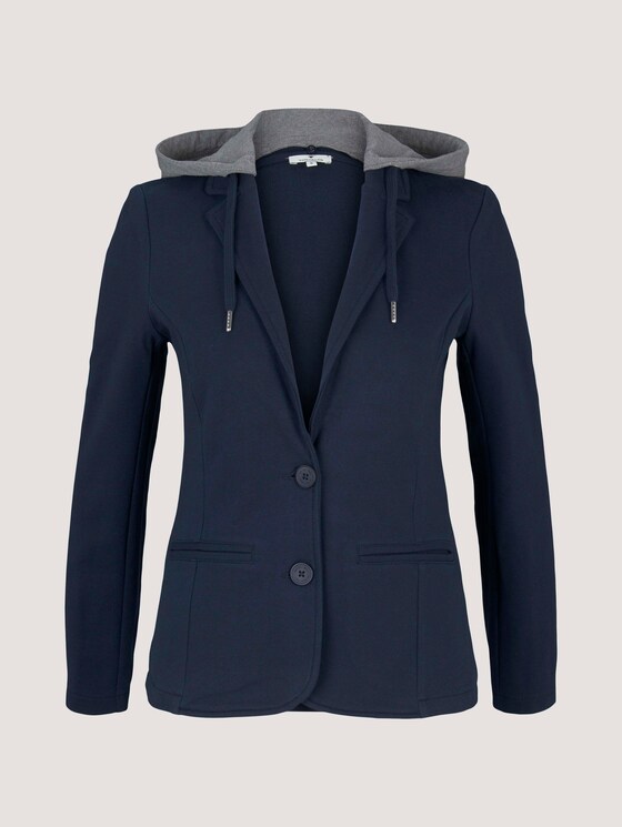 Sweat Blazer mit Kapuze - Frauen - Sky Captain Blue Sweat Blazer mit Kapuze - Frauen - Sky Captain Blue - 7 - TOM TAILOR