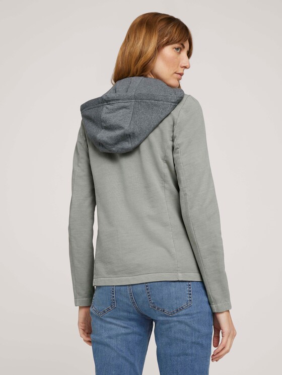 Sweat Blazer mit Kapuze - Frauen - Prairie Grass Green Sweat Blazer mit Kapuze - Frauen - Prairie Grass Green - 2 - TOM TAILOR
