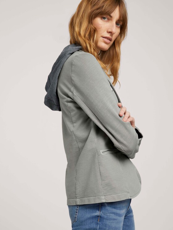 Sweat Blazer mit Kapuze - Frauen - Prairie Grass Green Sweat Blazer mit Kapuze - Frauen - Prairie Grass Green - 5 - TOM TAILOR