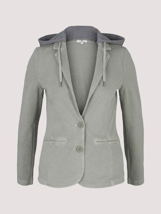 Sweat Blazer mit Kapuze - Frauen - Prairie Grass Green Sweat Blazer mit Kapuze - Frauen - Prairie Grass Green - 7 - TOM TAILOR