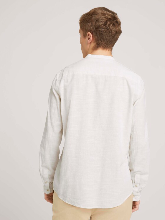 Gestreiftes Hemd mit Stehkragen - Männer - beige chambray Gestreiftes Hemd mit Stehkragen - Männer - beige chambray - 2 - TOM TAILOR Denim