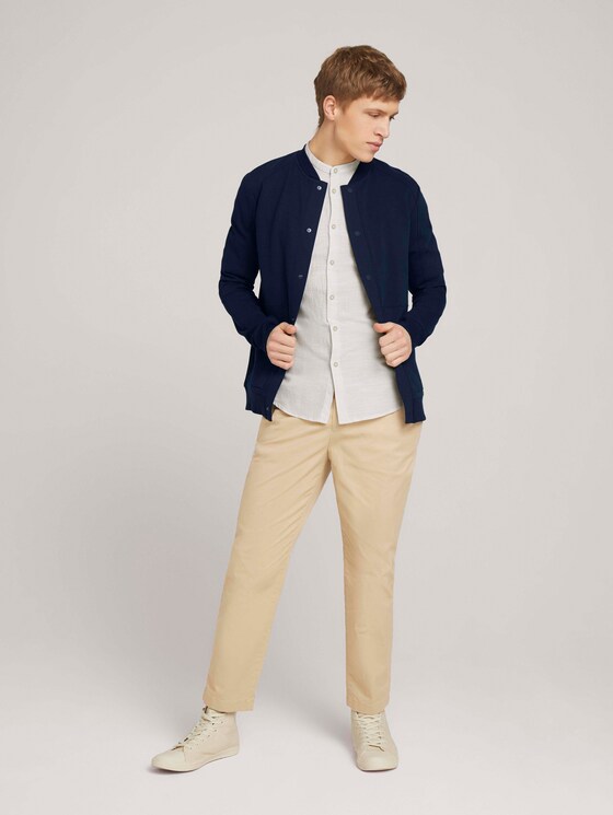 Gestreiftes Hemd mit Stehkragen - Männer - beige chambray Gestreiftes Hemd mit Stehkragen - Männer - beige chambray - 3 - TOM TAILOR Denim