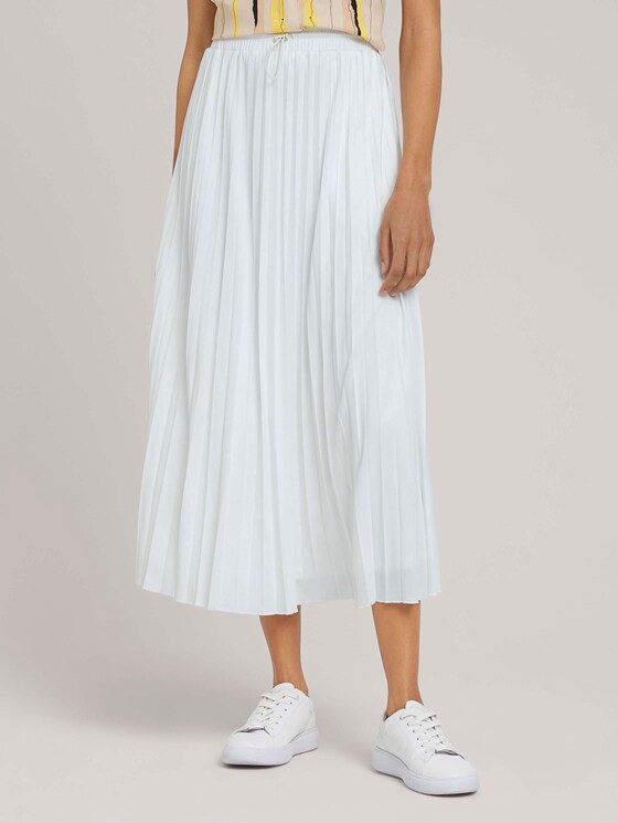Elastischer Maxi Faltenrock - Frauen - Whisper White Elastischer Maxi Faltenrock - Frauen - Whisper White - 1 - Mine to five