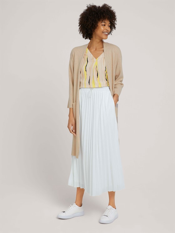 Elastischer Maxi Faltenrock - Frauen - Whisper White Elastischer Maxi Faltenrock - Frauen - Whisper White - 3 - Mine to five